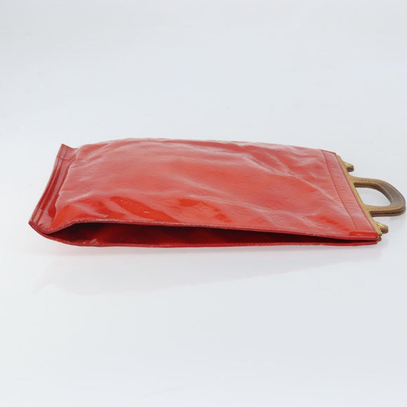 LOUIS VUITTON Monogram Vernis Stanton Tote Bag Red M91078 LV Auth 169097