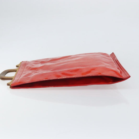 LOUIS VUITTON Monogram Vernis Stanton Tote Bag Red M91078 LV Auth 169097