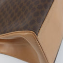 CELINE Macadam Canvas Hand Bag PVC Leather Brown Gold Auth 169099-17