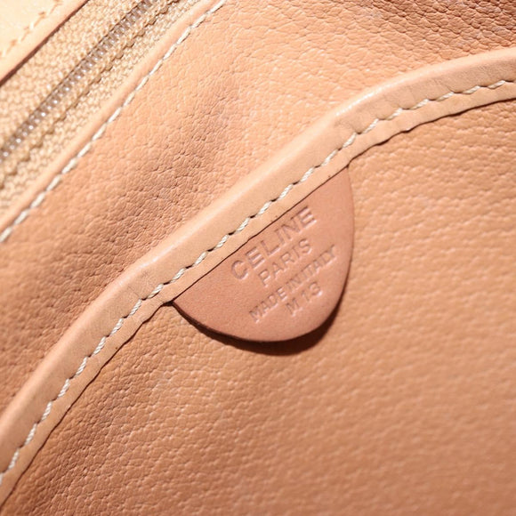 CELINE Macadam Canvas Hand Bag PVC Leather Brown Gold Auth 169099