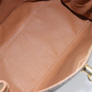 CELINE Macadam Canvas Hand Bag PVC Leather Brown Gold Auth 169099-11