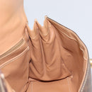 CELINE Macadam Canvas Hand Bag PVC Leather Brown Gold Auth 169099-20
