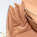 CELINE Macadam Canvas Hand Bag PVC Leather Brown Gold Auth 169099-21