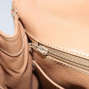 CELINE Macadam Canvas Hand Bag PVC Leather Brown Gold Auth 169099-22