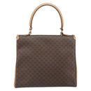 CELINE Macadam Canvas Hand Bag PVC Leather Brown Gold Auth 169099-2