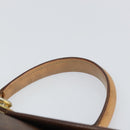 CELINE Macadam Canvas Hand Bag PVC Leather Brown Gold Auth 169099-14