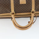 CELINE Macadam Canvas Boston Bag PVC Leather Brown Gold Auth 169100-7