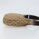 GUCCI GG Canvas Shoulder Bag Beige Silver 122790 Auth 169102-3