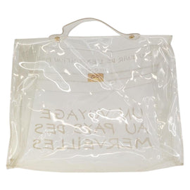 HERMES Vinyl Kelly Hand Bag Vinyl Clear Auth 169104 - 0