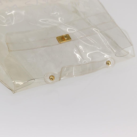 HERMES Vinyl Kelly Hand Bag Vinyl Clear Auth 169104