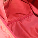 PRADA Boston Bag Nylon 2way Red Silver Auth 169109-23