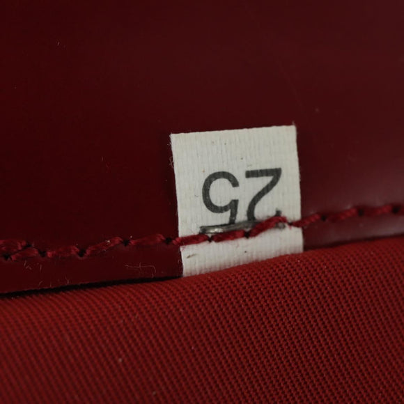 PRADA Boston Bag Nylon 2way Red Silver Auth 169109