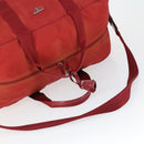 PRADA Boston Bag Nylon 2way Red Silver Auth 169109-7