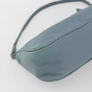 PRADA Accessory Pouch Nylon Light Blue Silver Auth 169111-17
