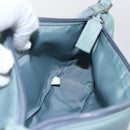 PRADA Accessory Pouch Nylon Light Blue Silver Auth 169111-19