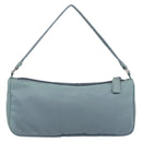 PRADA Accessory Pouch Nylon Light Blue Silver Auth 169111-2