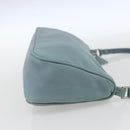 PRADA Accessory Pouch Nylon Light Blue Silver Auth 169111-4