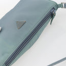 PRADA Accessory Pouch Nylon Light Blue Silver Auth 169111-6