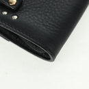 Gianni Versace Pouch Leather Black Gold Auth 169116V-12