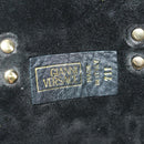 Gianni Versace Pouch Leather Black Gold Auth 169116V-16