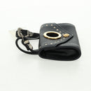Gianni Versace Pouch Leather Black Gold Auth 169116V-4