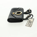 Gianni Versace Pouch Leather Black Gold Auth 169116V-5
