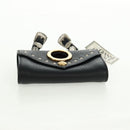 Gianni Versace Pouch Leather Black Gold Auth 169116V-9