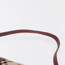 BURBERRY Nova Check Blue Label Waist Bag Canvas 2way Beige Silver Auth 169117-14