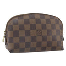 LOUIS VUITTON Damier Ebene Pochette Cosmetic PM Pouch N47516 LV Auth 169121-1