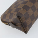 LOUIS VUITTON Damier Ebene Pochette Cosmetic PM Pouch N47516 LV Auth 169121-16