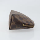 LOUIS VUITTON Damier Ebene Pochette Cosmetic PM Pouch N47516 LV Auth 169121-3