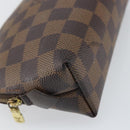 LOUIS VUITTON Damier Ebene Pochette Cosmetic PM Pouch N47516 LV Auth 169121-14