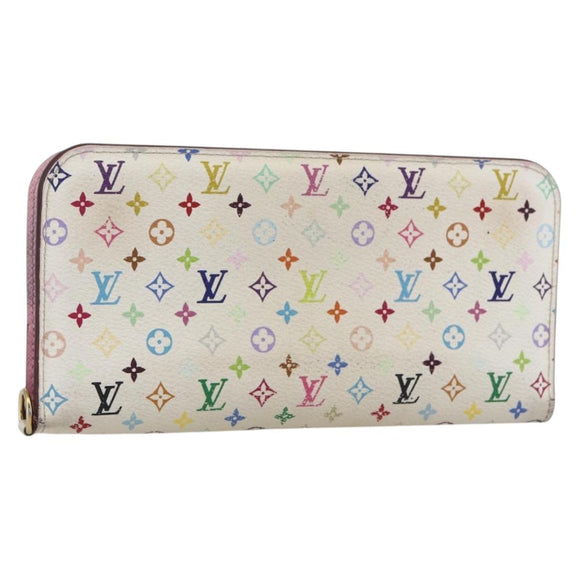 LOUIS VUITTON Multicolor PortefeuilleInsolite Wallet White M93750 LV Auth 169126