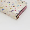 LOUIS VUITTON Multicolor PortefeuilleInsolite Wallet White M93750 LV Auth 169126-10