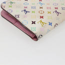 LOUIS VUITTON Multicolor PortefeuilleInsolite Wallet White M93750 LV Auth 169126-11
