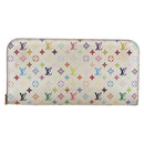 LOUIS VUITTON Multicolor PortefeuilleInsolite Wallet White M93750 LV Auth 169126-2