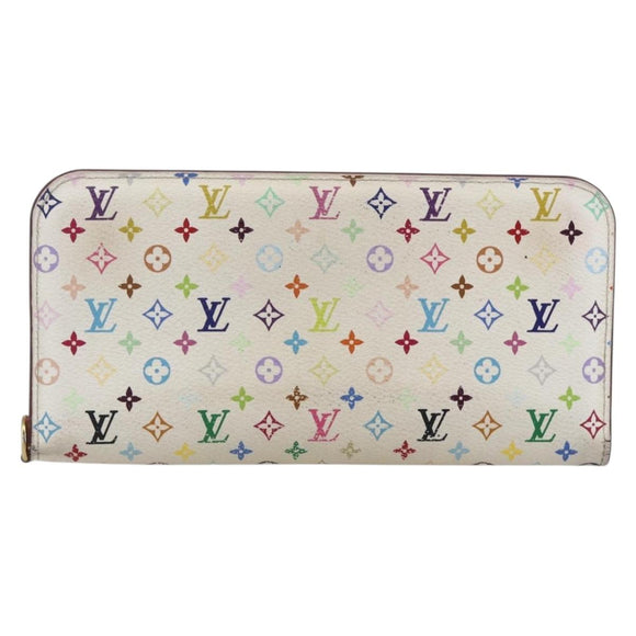 LOUIS VUITTON Multicolor PortefeuilleInsolite Wallet White M93750 LV Auth 169126