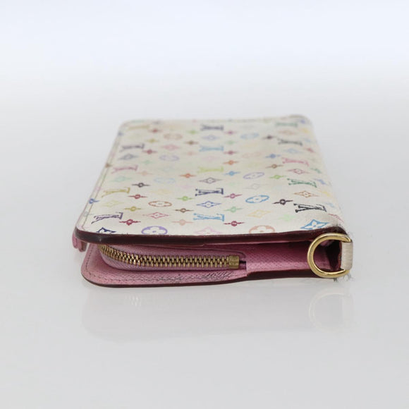 LOUIS VUITTON Multicolor PortefeuilleInsolite Wallet White M93750 LV Auth 169126