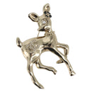 CHANEL Bambi Brooch metal Gold CC Auth 169131V-1