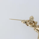 CHANEL Bambi Brooch metal Gold CC Auth 169131V-10