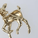 CHANEL Bambi Brooch metal Gold CC Auth 169131V-6