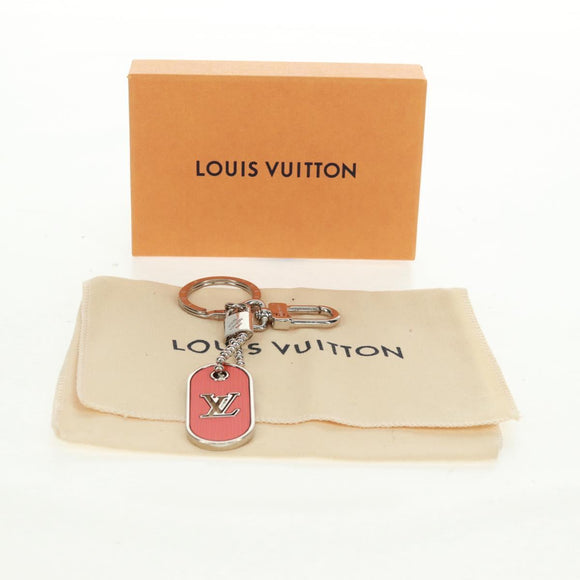 LOUIS VUITTON Porte Cles LV Tab Charm metal Orange M62787 LV Auth 169132V