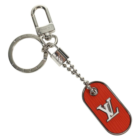 LOUIS VUITTON Porte Cles LV Tab Charm metal Orange M62787 LV Auth 169132V
