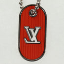 LOUIS VUITTON Porte Cles LV Tab Charm metal Orange M62787 LV Auth 169132V-7