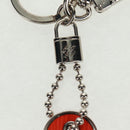 LOUIS VUITTON Porte Cles LV Tab Charm metal Orange M62787 LV Auth 169132V-8