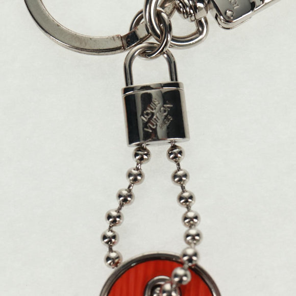 LOUIS VUITTON Porte Cles LV Tab Charm metal Orange M62787 LV Auth 169132V