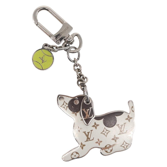 LOUIS VUITTON BijouxSac・LV Dog Schlüsselanhänger Metall Silber M00747 LV Auth 169133