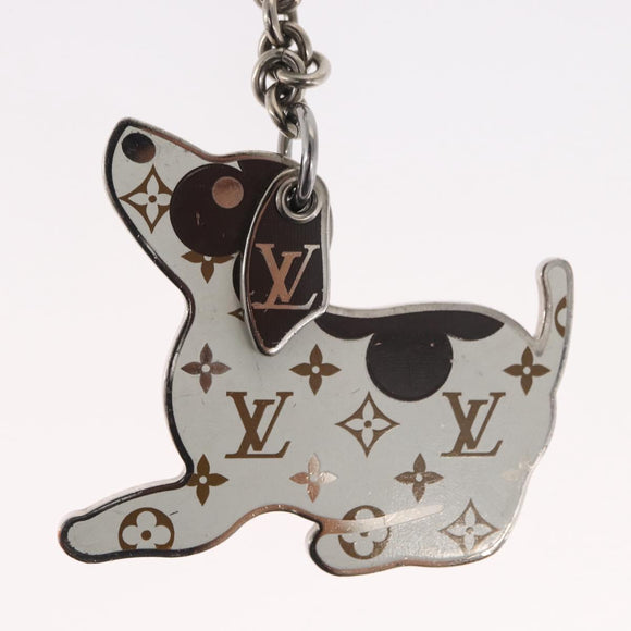 LOUIS VUITTON BijouxSac・LV Dog Schlüsselanhänger Metall Silber M00747 LV Auth 169133