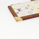 LOUIS VUITTON Monogram Multicolor Pochette Cles Purse White M92655 Auth 169139-16