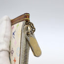 LOUIS VUITTON Monogram Multicolor Pochette Cles Purse White M92655 Auth 169139-9
